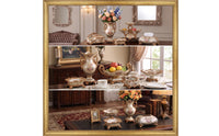 12 Pieces Decorative Collection with Pedestal Vases Elegant Home Accents Cream