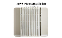 Toolcostless Installation DrillcostlessNo-Drill Shelf Fixture Hides Clutter Tension Rod particle Screen Easy to Install Cabinet Curtain adaptable for Apartment Dwellers, property owners, Wardrobe, shelving unified, Bedroom, Living Room