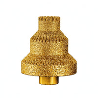 Tapered Tile and Stone Hole Opener Textured Stepped Hole Opener Abrasive Diamond Step Drill Bit Gold Colored