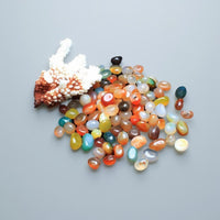 Natural Chalcedony Decorative Stones, Mixed Colors, Polished