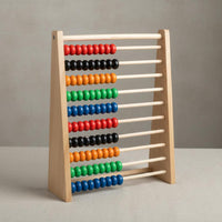 Children's Arithmetic Rack Develops Math Skills Wooden Abacus Smooth Sliding Beads 10-Row Counting Frame for Kids, Beginners, Classroom, Homeschooling