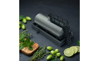 Lifelike Industrial Tank Model with Stairs Small Railroad Scenery Model with Platform Compact Miniature Industrial Tank with Base Sturdy for Hobbyists