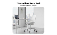 Adjustable Height Castered Shell Chair Wheeled Base Office Furniture Ergonomic Back Support Swivel Seat Modern Design for Students, Teens, Conference Room, Bedroom