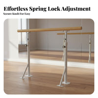 Floor Mounted Dance Barre Steel Core Adjustable Dance Barre Strong Support Adjustable Height Dance Bar for Dancers, Stretching Discipline Studio