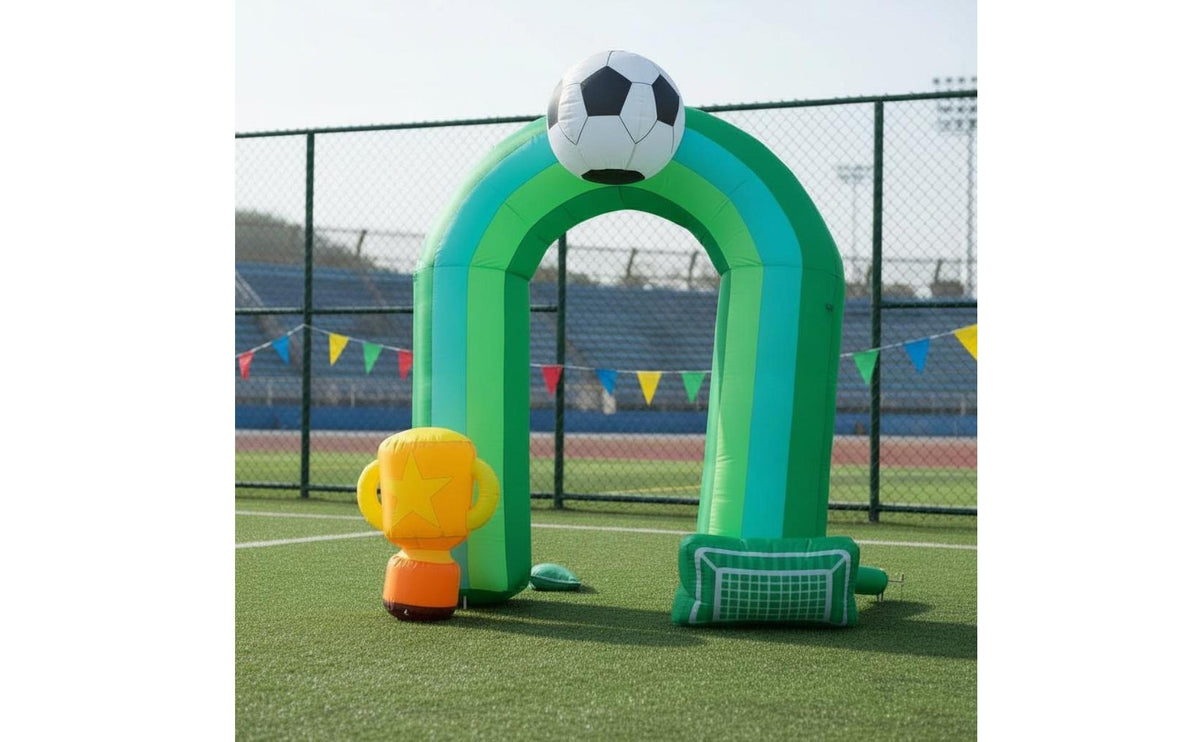 Soccer Championship Arch Decoration Giant Size Football Entry Arch Sports Themed Soccer Championship Inflatable for Festival, Stadium