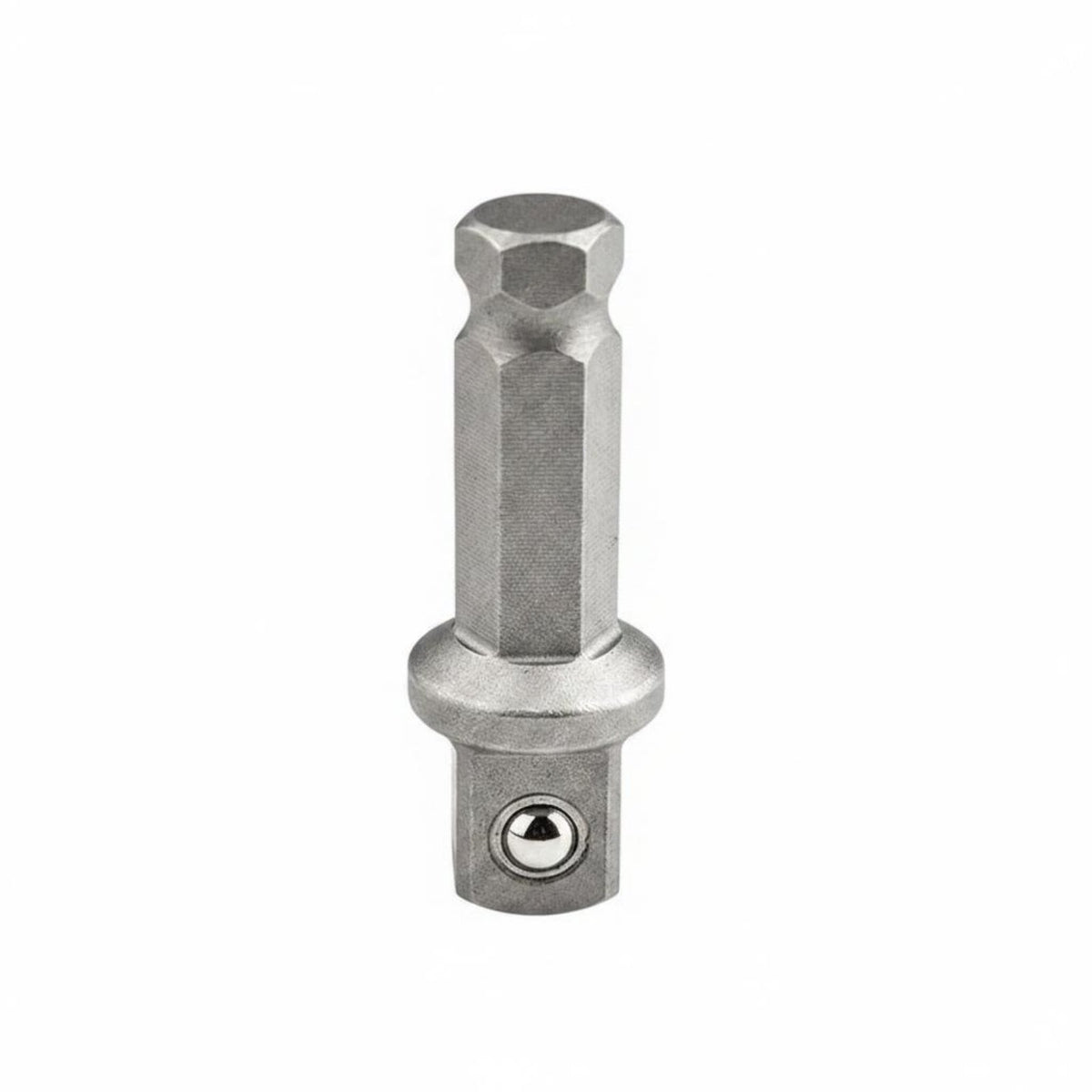 Chrome Vanadium Steel Hex to Square Drive Adapter High Strength Quick Release Socket Converter Rust Protection Power Tool Accessory Secure Locking for Mechanics, Electricians