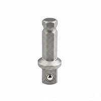 Chrome Vanadium Steel Hex to Square Drive Adapter High Strength Quick Release Socket Converter Rust Protection Power Tool Accessory Secure Locking for Mechanics, Electricians