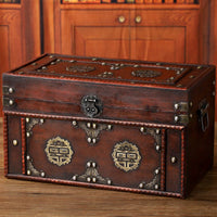 Storage Chest with Hinged Lid Decorative Wooden Storage Box with Latch Keepsake Chest with Hinged Lid Distressed for Newlyweds