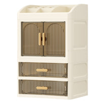 Cosmetic Storage Cabinet Large Capacity Desktop Vanity Organizer Space-Saving Makeup Cabinet with Drawers for Dressing Table, Washroom Counter