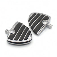 2 Pieces Motorcycle Foot Pegs with Rubber Grip Pattern Comfortable Biker Style Foot Pedals Lightweight for Motorcycles
