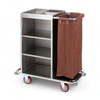 Hotel Cleaning Cart Commercial Utility Cart with Bag Heavy Duty for Housekeepers