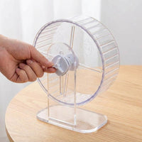 Silent Hamster Wheel with Stand, 21cm Diameter PVC Material Running Wheel for Small Pet Activity, Habitat Accessory for Hamster Cage Use