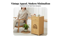 Integrated Water Boiler Mobile Tea Brewing Station Traditional Chinese aesthetic Side Cabinet Space-Saving Design Home Furnishing for Homeowners, Office Workers, Living Room, Reception Area