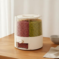 Rotating Grain Storage Container Transparent Upper Section Rotating Grain Bin