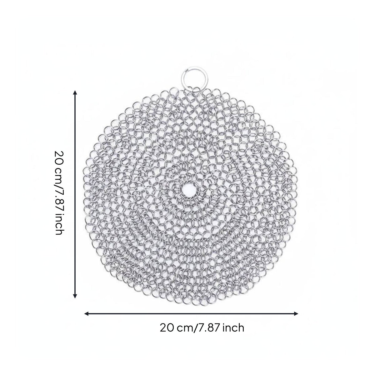 Chainmail Scrubber Rust Resistant Stainless Steel Scrubber Long-Lasting