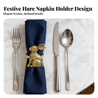 Easter bunny Napkin Rings Buckle Holder Elegant Napkin Holder Festive Charm Bunny Serviette Buckle for Home Stylists, Families, Restaurants, Weddings