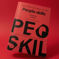 Interpersonal Abilities Book Bold Lettering Red Paperback Book Black Typography Learning Aid