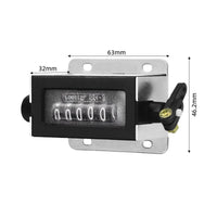 Manual Reset Knob Pull Action Mechanical Counter Clear Display Window Industrial Punch Press Counter Sturdy Metal Construction