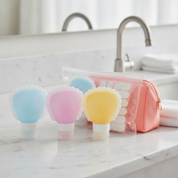 Silicone Travel Bottles for Shampoo, Lotion, and Toiletries - Portable Refillable Containers