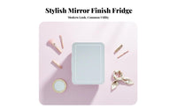 Cools & Warms Lighted Mirror cosmetic Fridge two-way Power Modes Mini Fridge with Lighted Mirror Portable Design Cosmetic chiller Quiet Operation for skincare lovers, Makeup Users, Office Workers, Dorm Room, Bedroom, Travel, Bathroom