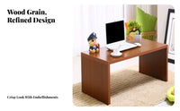 Modern Minimalist design Rectangular Floor Desk Retro Look Coffee Table Low silhouette Household Furniture Multi-Functional for Small Space Dwellers, Students, Homeowners, Living Room, Bedroom, Dorm Rooms, Bay opening