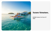 Inflatable Buoyant Dock PVC Material Inflatable Swim Deck Drop-Stitch Construction Buoyant Island Raft for Adults, Kids, Boat, Lake, Sea