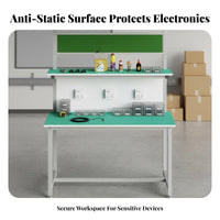 Anti Workbench Thickened Workstation Surface Inspection Desk Heavy Duty Electronics Repair Table for Technicians, Engineers, Research Facility