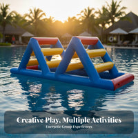 Inflatable multi-tentacle climber Multiple configurations Available Inflatable jumper with Slide and Obstacles Colorful Designs Water Obstacle Course for children, Lake