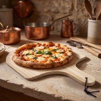 Natural Wood Pizza Stone with Peel Even Heating Rectangular Pizza Stone Heat-Resistant Cookware Large for Oven