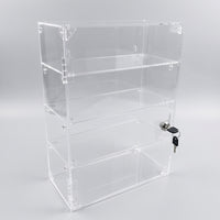 Acrylic Display Cabinet with Lock Sturdy Display Case with Lock for Hobbyists, Retail Counters, Desktop Storage