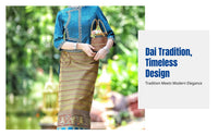 Dai Ethnic Workwear Set, Traditional Jacquard Fabric, Retro Summer Outfit, Elegant Women's Suit