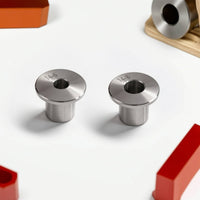2 Pieces Drilling Guide Sleeve Aluminum Alloy Drill Guide Bushing Jig Bushing with Flange Knurled Hardware Machined