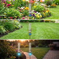 Decorative Bird Rain Gauge with Metal Stake Easy to Read Glass Rain Gauge with Metal Stake Attractive Beautiful for Gardeners
