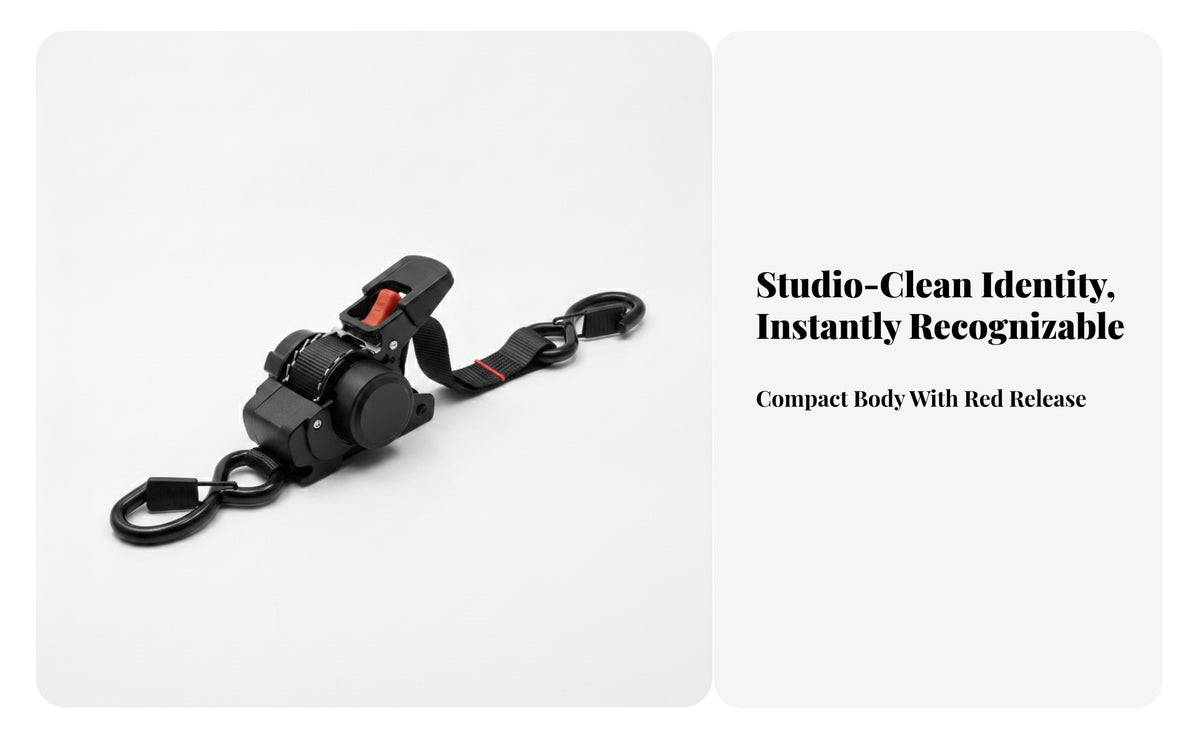 Auto-Tightening Automatic Ratchet Tie-down Strap Heavy-Duty Ratchet Strap with Hooks Self Tensioning Ratcheting Straps Heavy-Duty for Motorcyclists, Motorcycles, Trailers, Boats