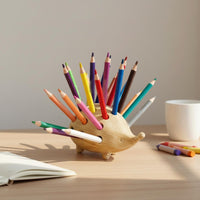 Cute Cartoon Hedgehog Holder Multifunctional Hedgehog Pen Holder Multipurpose Resin Desk Organizer for Kids