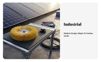 Easy to Replace Solar Panel Cleaning Brush Head High-Density Bristles Solar Panel Cleaning Brush Wear-Resistant Electric Scrubber Roller Head Long-Lasting for Maintenance Personnel, Professional Cleaners, Homeowners, Outdoor, Rooftops, Roofs