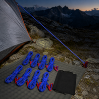 Reflective Guy Ropes with Quick Adjusters and Storage Bag for Outdoor Tents and Tarps