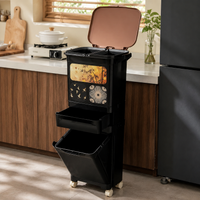 Trash Can, 45L, Pedal-Type, Dustbin, 42L, Household Use, Kitchen, Living Room, Stylish, Slim