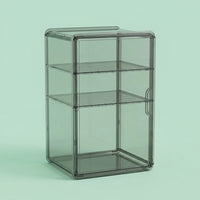 Cosmetics Storage Box with Dividers, Clear Acrylic Skincare Organizer, Dustproof Makeup for Bathroom and Dressing Table