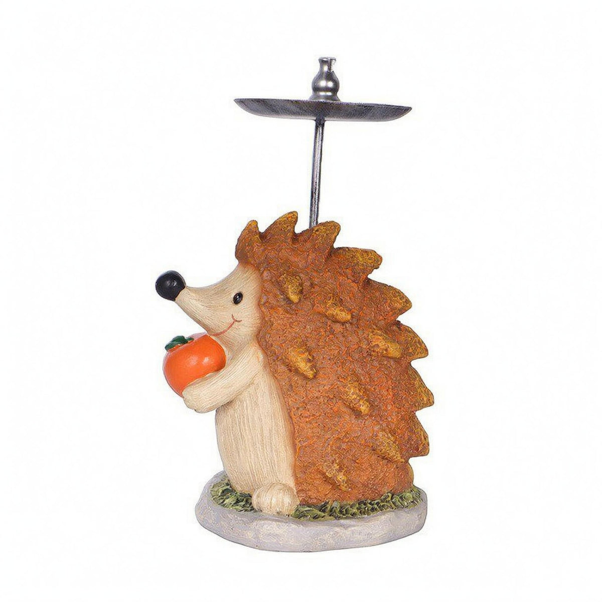 Hedgehog Incense Holder Hand-Painted Garden Incense Ornament Hedgehog Ash Tray Textured Cartoon Style for Courtyard, Outdoor