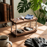 Coffee Tamper Station Rack Wooden Coffee Accessories Organizer Rack Organized Coffee Tamper Holder Station for Cafe