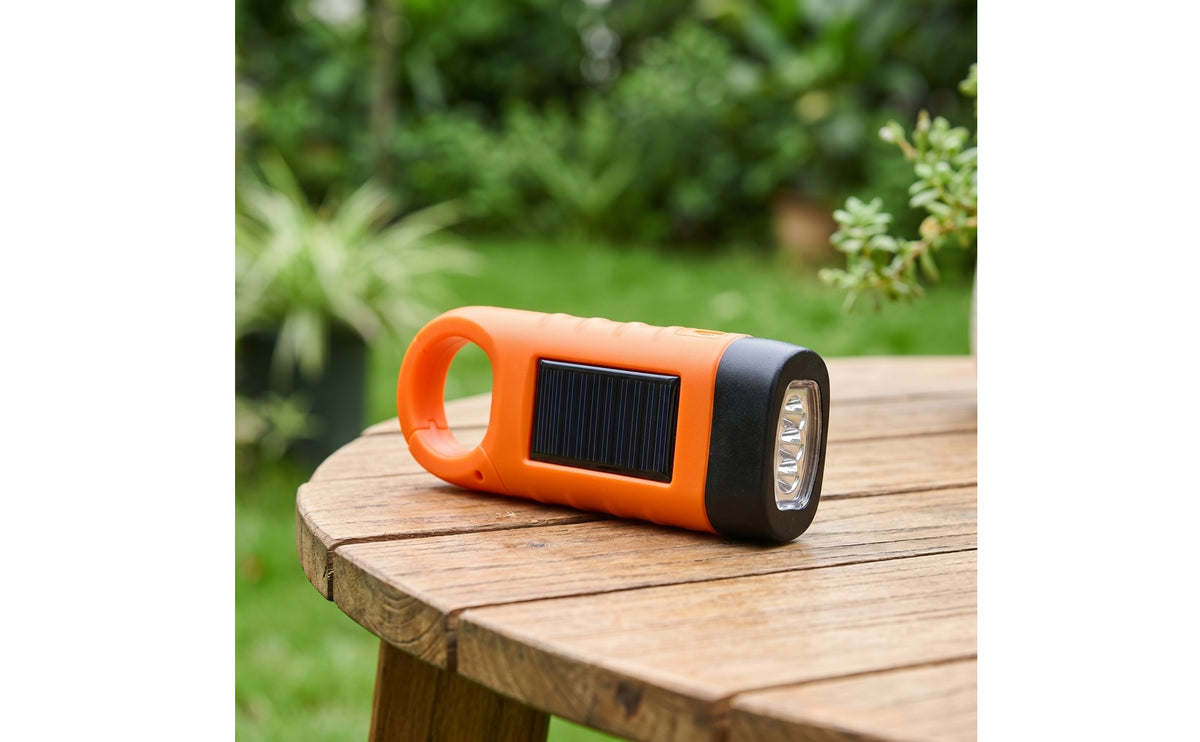 Rechargeable Hand Crank Solar Flashlight Portable Flashlight with Power Bank Compact Torch Led for Hikers, Campers, Emergencies, Camping, Car Kits