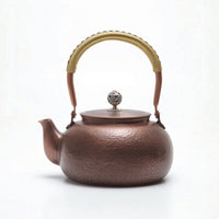 Hammered Copper Teapot Artisanal Copper Teapot Decorative for Collectors