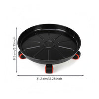Rolling Mobile Pot Stand 360 Degree Wheels Rolling Pot Tray High Weight Capacity Planter Roller Base for Indoor, Balcony