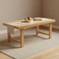 Minimalist Design Solid Wood Desk Sturdy and Long-Lasting Wooden Computer Desk Spacious Workspace Large Study Table High Load Capacity for Students