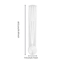 Concentric Circles Mandala Template Translucent Mandala Ruler Cut-out Slots Circle Guide Ruler Plastic