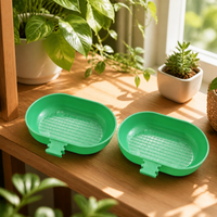 Detachable Birdbath, Easy to Clean Outdoor Water Feature Cup with Perch, Weather-Resistant Synthetic Material Attracts Birds