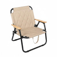 Frog Outdoor Camp Chair 600D Oxford Material Portable Outdoor Chair Wooden Armrests Lightweight Folding Armchair for Backyard
