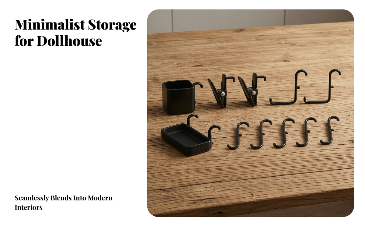 Miniature Pegboard Accessory Kit | Molded Construction, quick attachment-on Installation, Pegboard Organizer Kit, for Craft Rooms