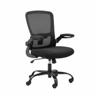 Lumbar Support Ergonomic Computer Chair Adjustable Height Mesh Back Swivel Chair Breathable Backrest Office Furniture Flip-up Armrests for Students, Home Users, Remote Workers, Study Room